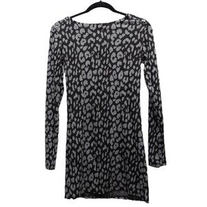 Mavi Grey Leopard Print Dress - Fierce & Casual Elegance, Size XS